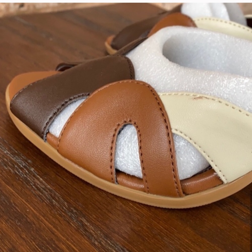 Brown & Tan High Heel Sandals Shoes NWOT | 8 - Picture 6 of 6